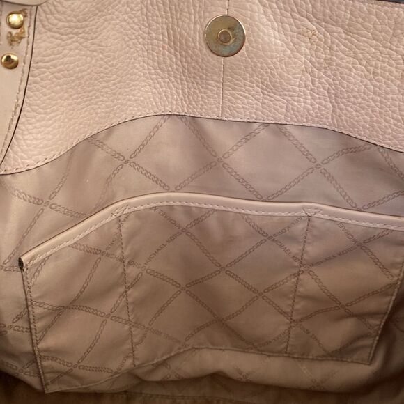 Michael Kors Powder Pink Pebbled Leather Large Tote Preppy Luxury Daily Casual - Picture 12 of 16